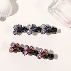 Crystal Stone Flower Hair Clip Braided Hair Accessories