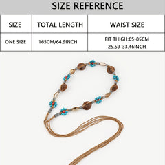Faux Rabbit Fur Pom Belt Rope Autumn And Winter Woven Belt