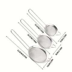3pcs Stainless Steel Colander Spoon Skimmer Ladle Hot Pot Filter Spoon