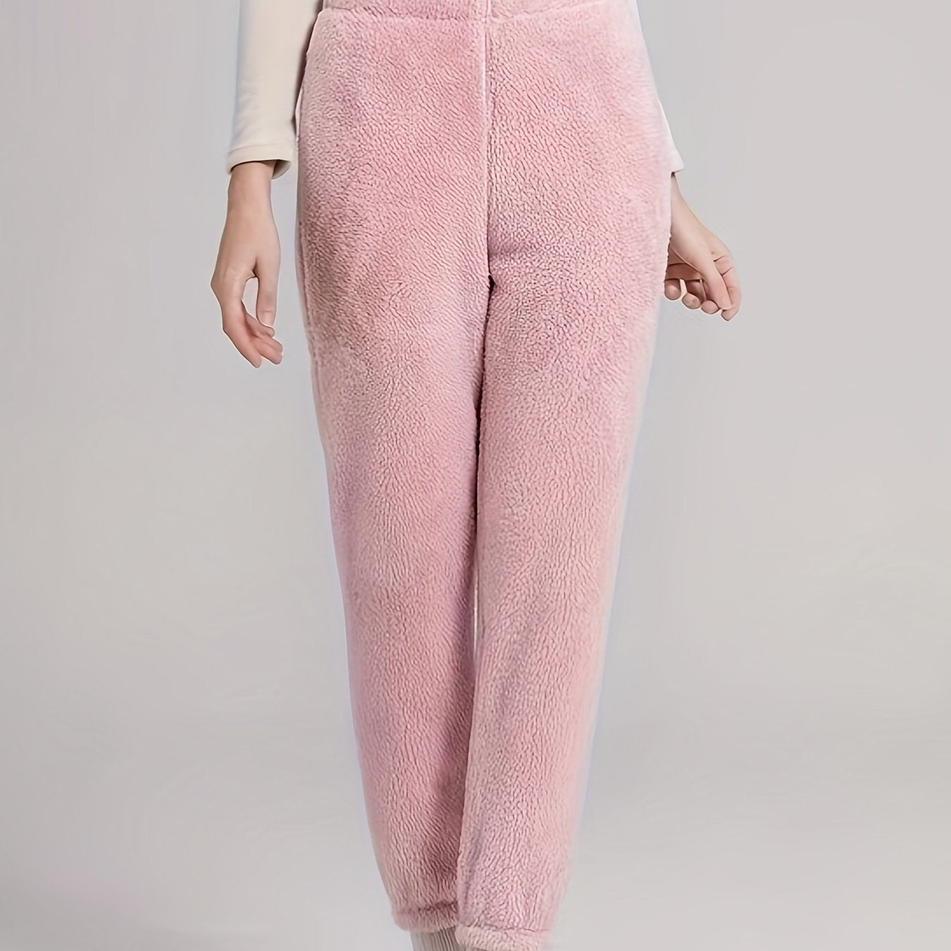 Cozy Fuzzy Sleep Bottoms Warm Home Pants Women's Loungewear