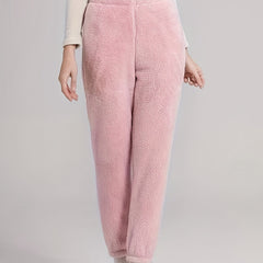 Cozy Fuzzy Sleep Bottoms Warm Home Pants Women's Loungewear