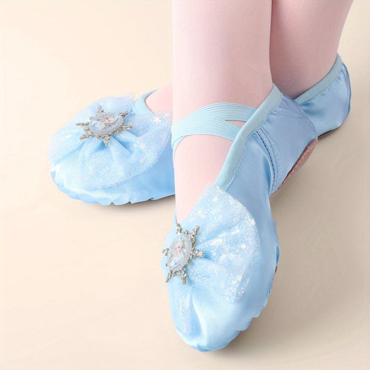 Soft Sole Princess Ballet Shoes for Girls - Dance Training and Performance