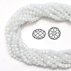 3x4mm 120pcs Flat Crystal Beads Jewelry Glass Loose Beads Tassel Accessories