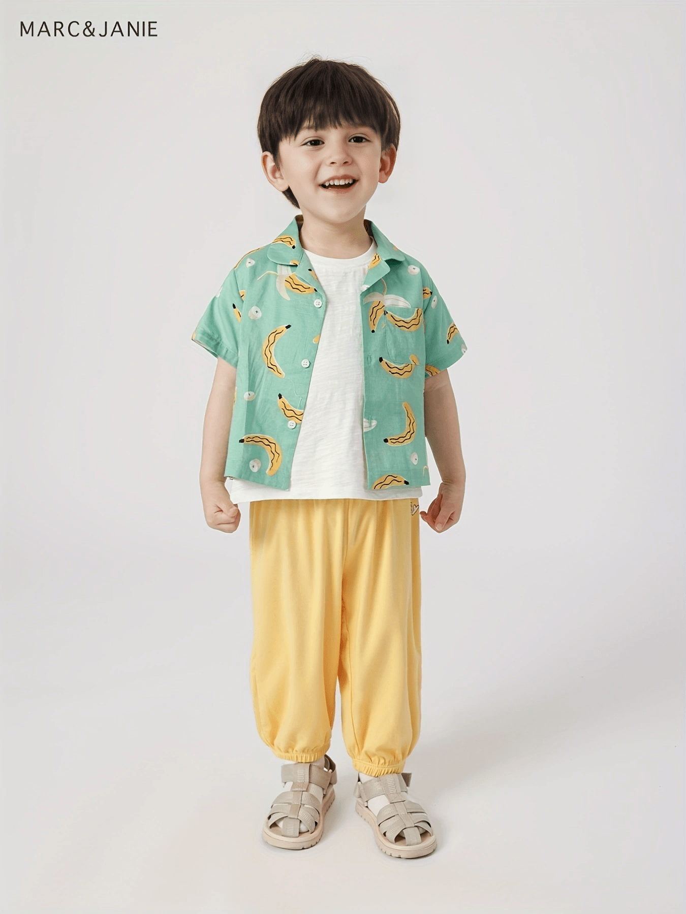 MARC&JANIE Boy's Cotton Fruits Dogs Graphic Printed Shirt
