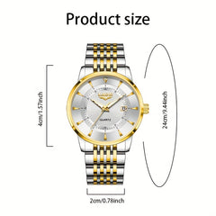 LIGE Quartz Watch Stainless Steel Strap Automatic Date Student Watch