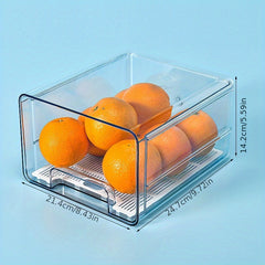 Refrigerator Storage Box Double Layer Drawer Stackable Chicken Duck Storage
