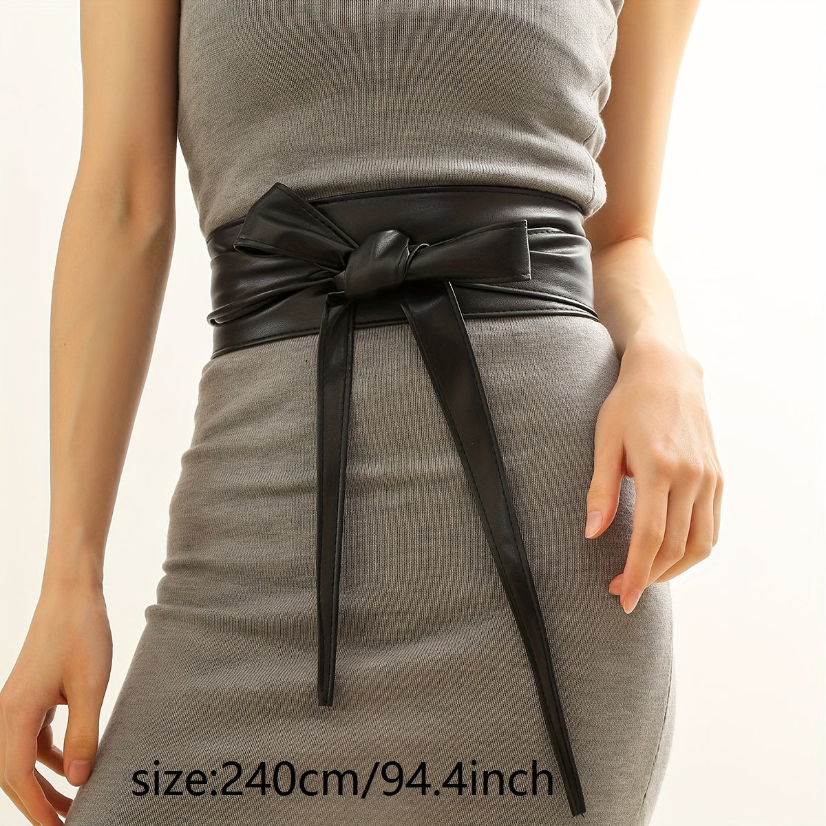 Vintage Bowknot Sash Belt PU Girdle Dress Belts Boho Cinch Waist Band