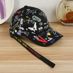 Graffiti Baseball Cap Sunshade Casual Sports Cap Unisex Hiphop Streetwear Hat