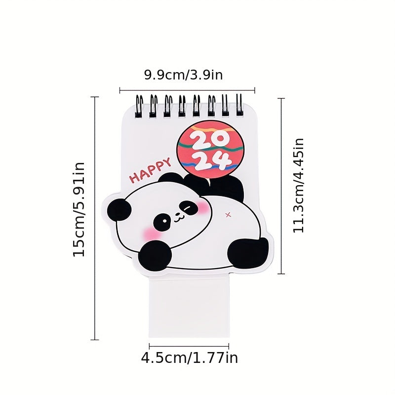 Mini Panda Calendar Student Desk Decoration Punch Card Monthly Calendar