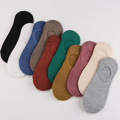Solid Ankle Socks Ribbed Knit Women's Stocking & Hosiery
