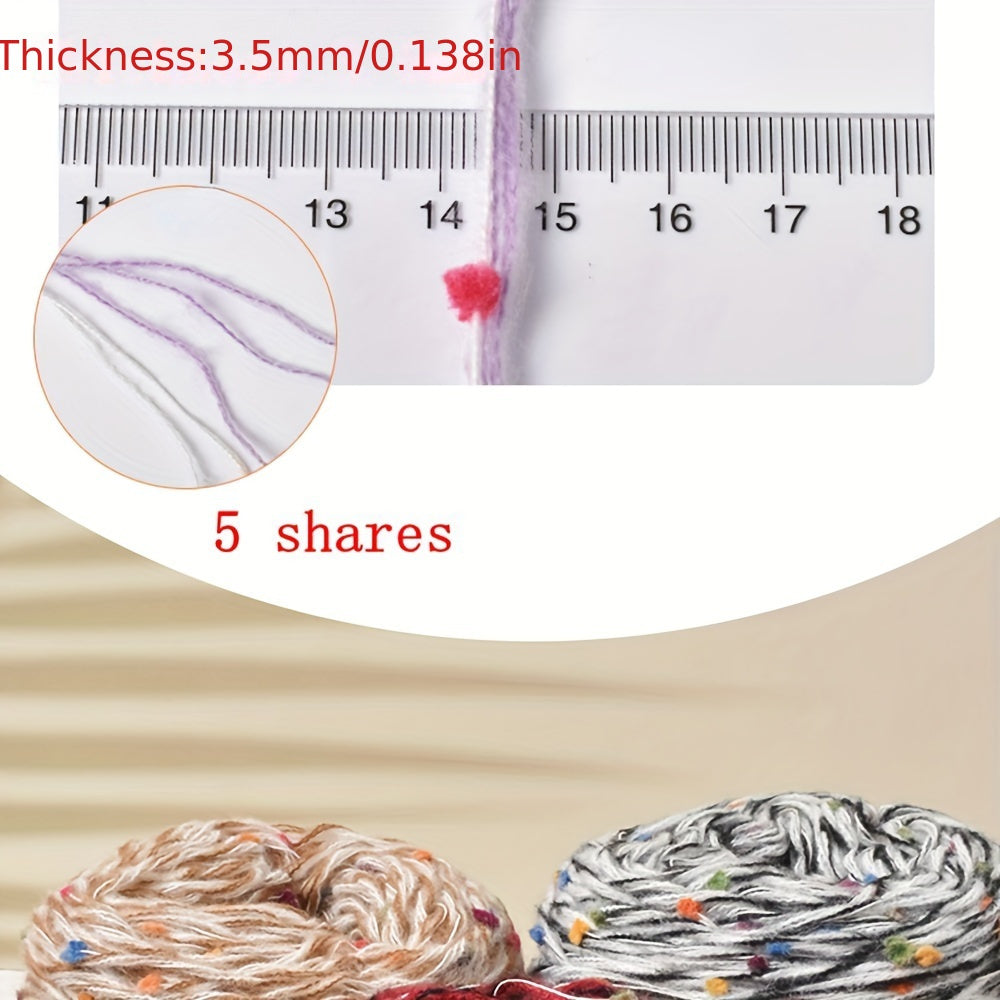 2pcs Rainbow Sugar Mohair Bean Thread Scarf Hand Mixed Thread DIY Knitting Croch
