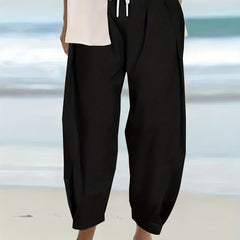  High Rise Harem Trousers With Pockets