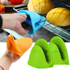 2pcs Silicone Pot Holders Heat Resistant Oven Mitts Kitchen Cooking Baking