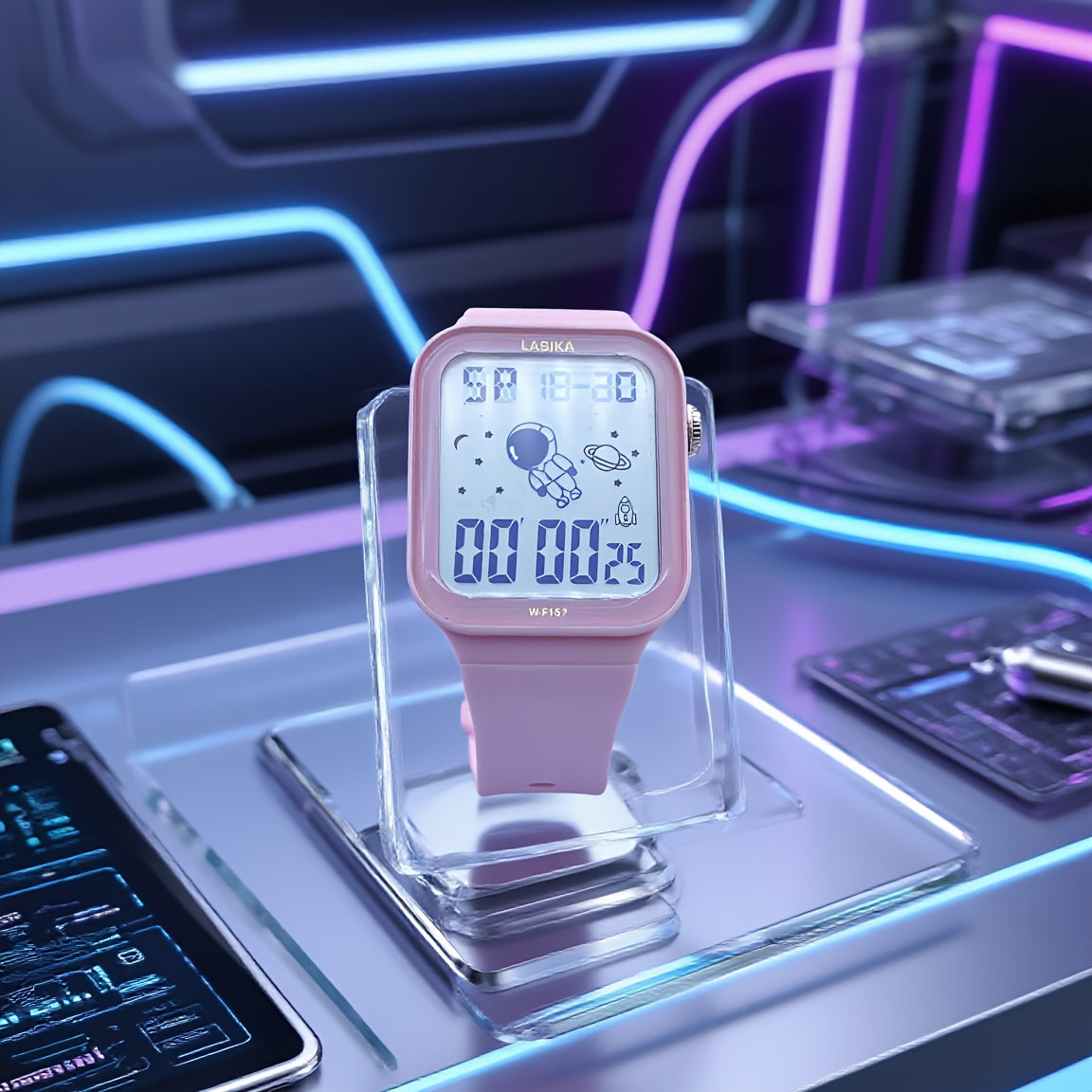 Girls' Waterproof Timer Watch with Alarm Clock