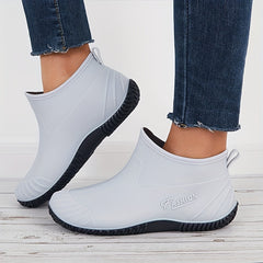 Women's Low Ankle Rain Boots Comfortable Waterproof Non slip Outdoor Boots
