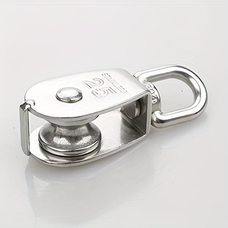Stainless Steel Lifting Crane Single Wheel Rotating Grabbing Pulley