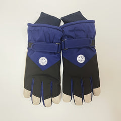 Men's Coldproof Skiing Gloves Snowflake Logo Touch Screen Magic Stickers