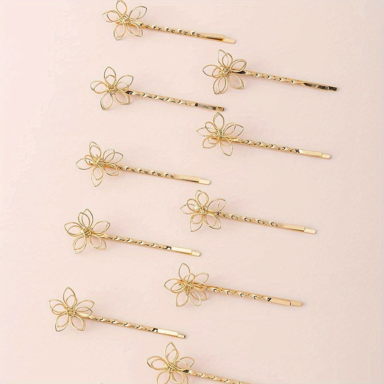 10pcs Flower Hair Clip Bobby Pin Hair Accessories