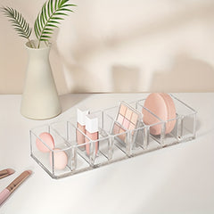 Clear Acrylic Makeup Organizer with 8 Compartments