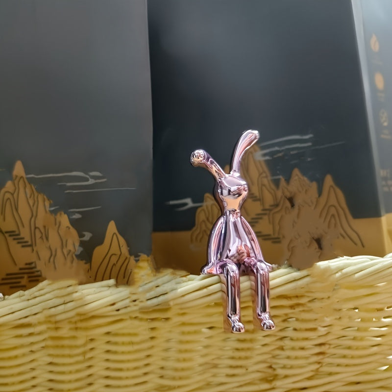 Creative Plastic Rabbit Figurines DIY Crafts Home Decor 2pcs