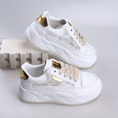 Women's Mesh Platform Sneakers Lace Up Outdoor Shoes