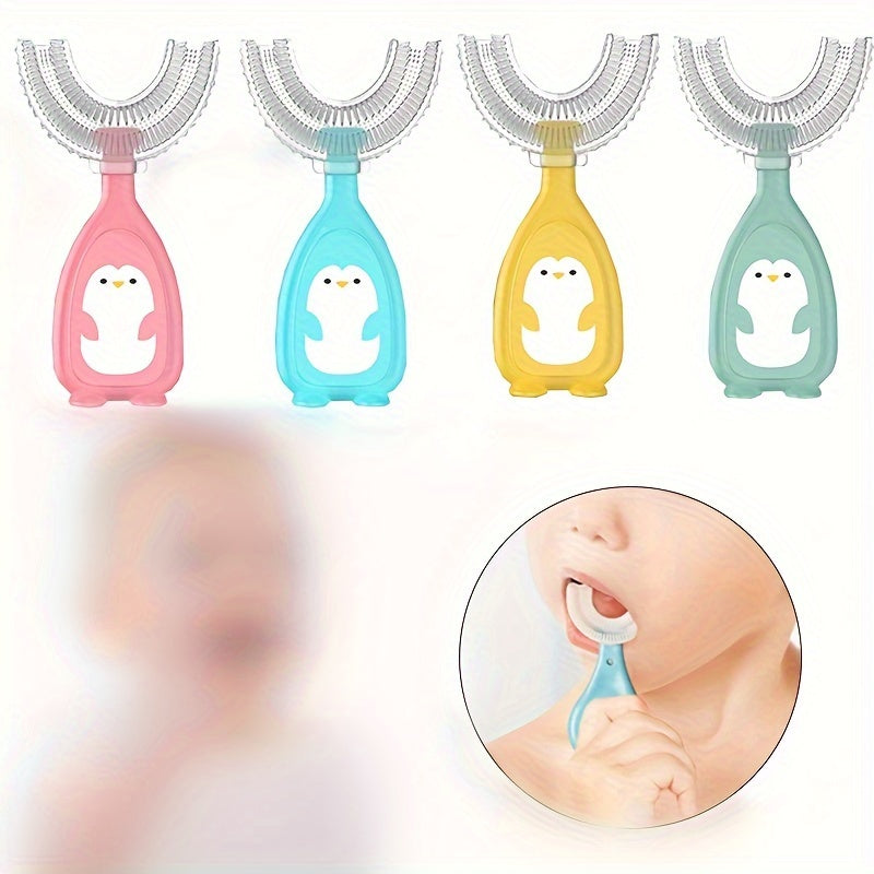 Kids U-Shaped Silicone Toothbrush - Oral Cleaning Care