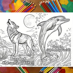 Animal Designs Coloring Book for Ages 14+