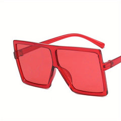 Oversized Square Sunglasses Flat Top UV400 Sun Shades Glasses