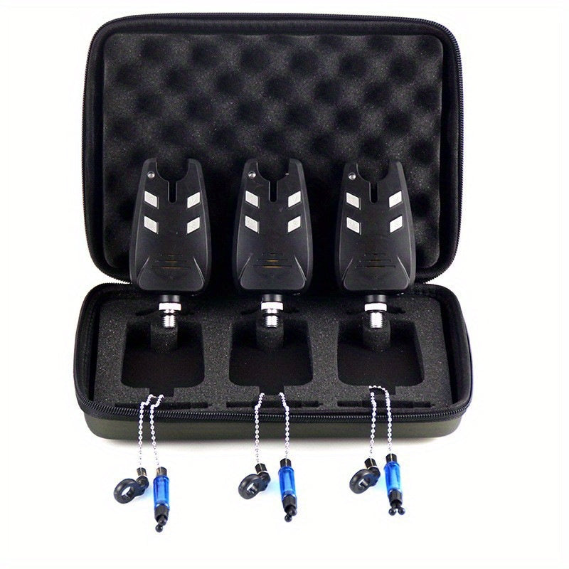 3pcs Waterproof Auto LED Fish Bite Alarm Electronic Fishing Alarms Indicator