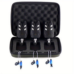 3pcs Waterproof Auto LED Fish Bite Alarm Electronic Fishing Alarms Indicator