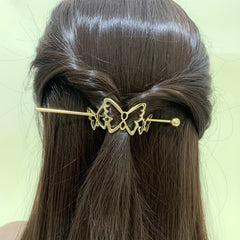 Metal Butterfly Hairpin Hair Stick Headdress Hair Accessories