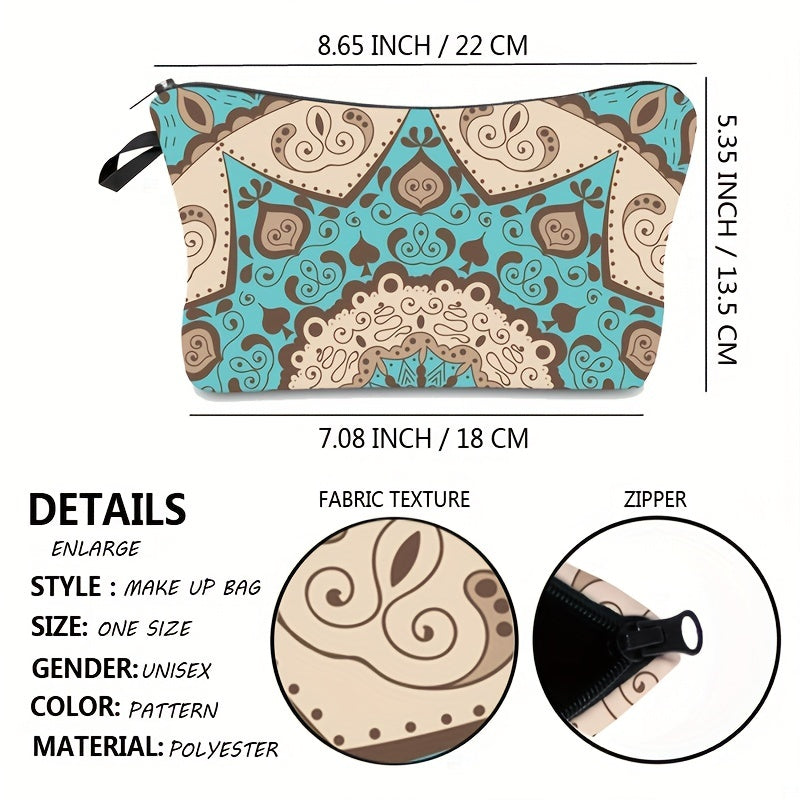 Waterproof Makeup Bag for Women Portable Cosmetic Organizer with Zipper Clutch