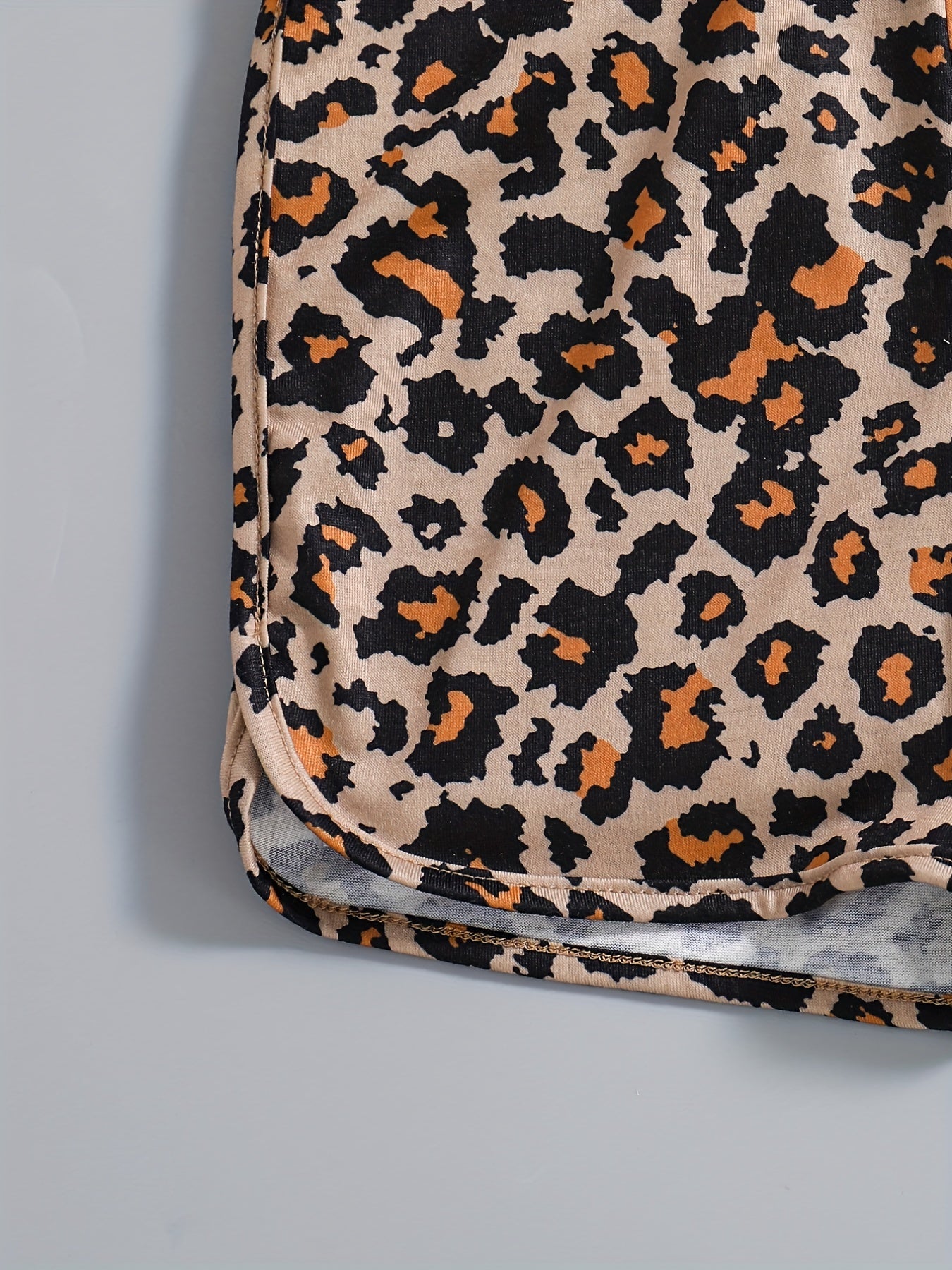 Girls' Leopard Graphic Cami Romper Jumpsuit