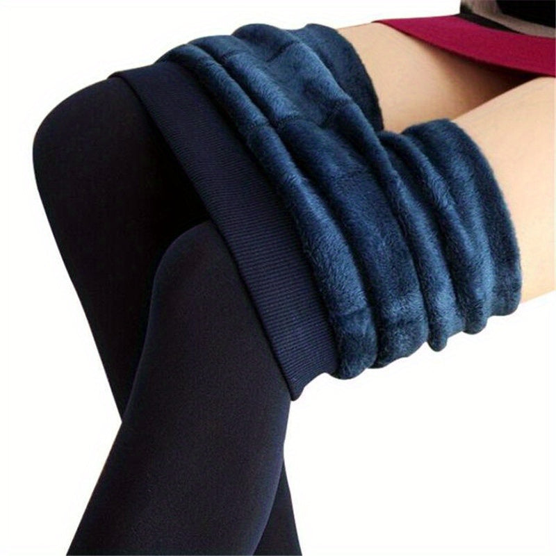 Plush Lined Thermal Tights High Waist Leggings Women's Stockings
