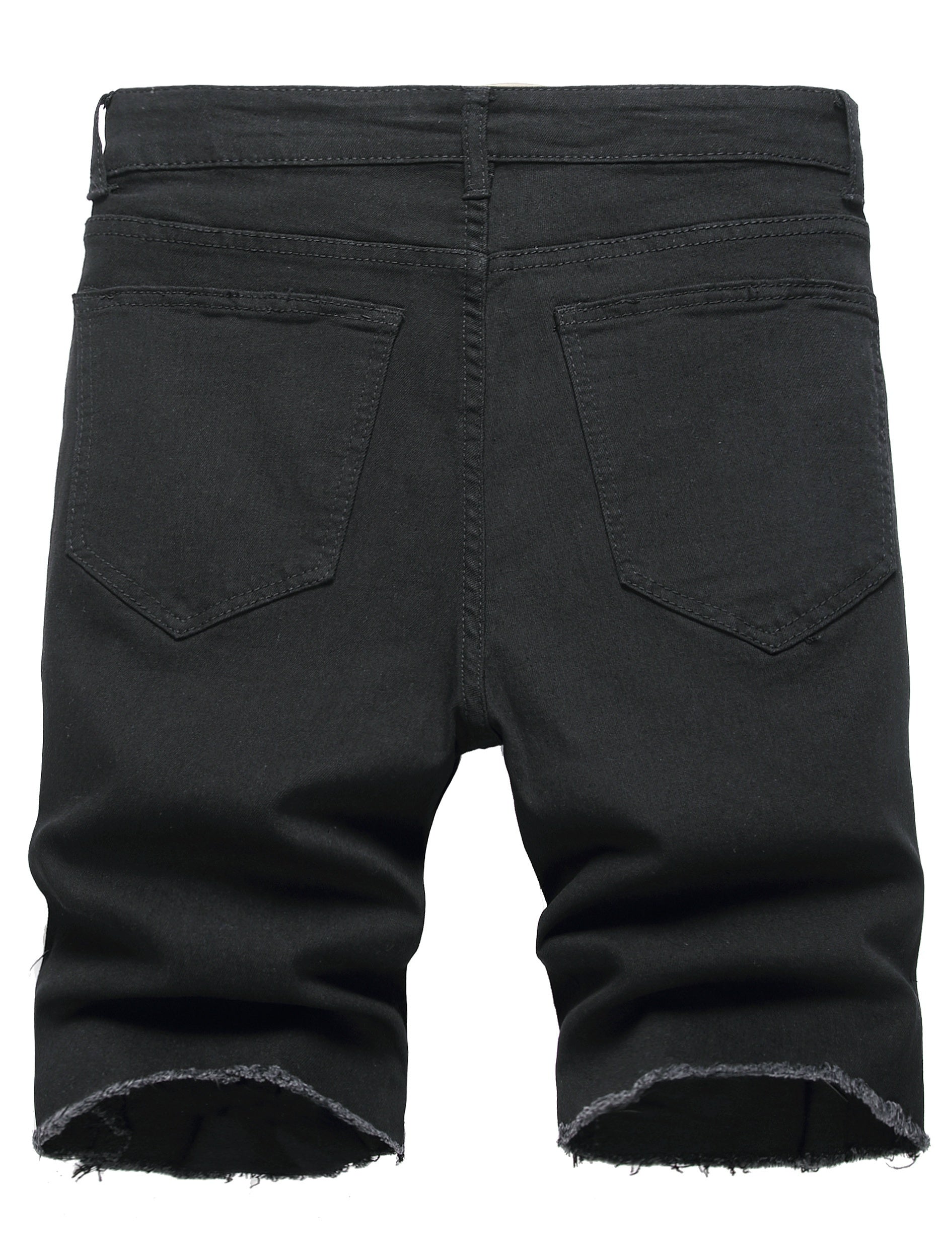 Men's Stretch Knee Long Denim Shorts