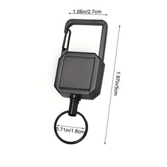 Steel Wire Rope Retractable Key Chain Carabiner Anti Lost Keyring