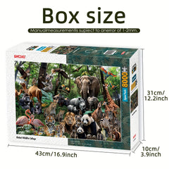 8000pcs Jigsaw Puzzle High Difficulty Animal Landscape Giant Wall Art Toy