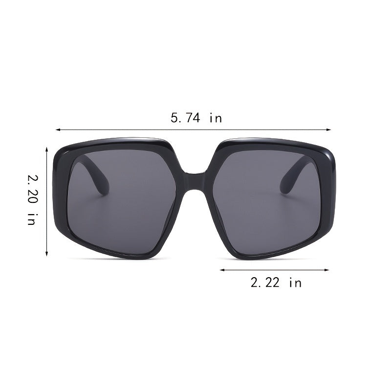 Irregular Square Large Frame Sunglasses Punk Oversized Women Gradient Eyeglasses