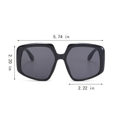 Irregular Square Large Frame Sunglasses Punk Oversized Women Gradient Eyeglasses