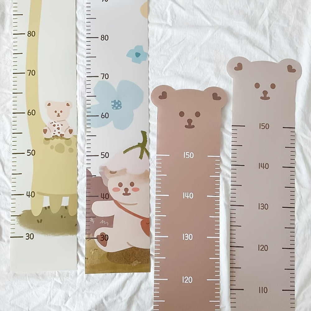 Cartoon Bear Height Measurement Stick for Kids' Room Decor