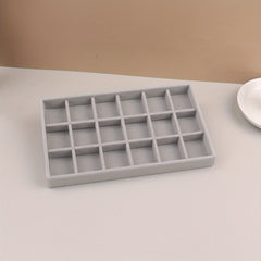 Grey Velvet Jewelry Tray Display Organizer