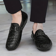 Women's Metal Buckle Flat Loafers Slip On Walking Shoes
