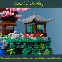 Chinese Peach Blossom Pool Architectural Building Blocks Gift