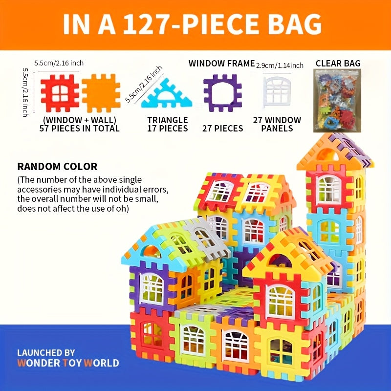 127pcs Kids Building Blocks Set Educational Bricks