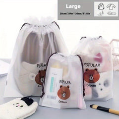5pcs Clear Travel Shoe Bags Portable Organizers Storage for Men and Women