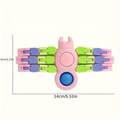 4Pcs Sensory Fidget Toys Transformable Chain Pop Spider DIY Fidget Spinners