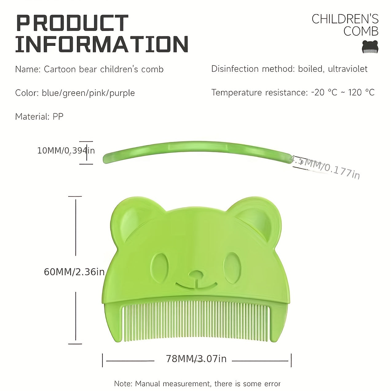 Soft Baby Comb for Newborns & Infants Delicate Hair Detangling