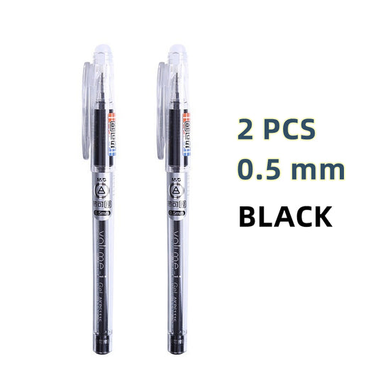 0.5mm Erasable Gel Bullet Pen w/ Rubber Holder - Office & School Supplies