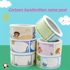 1 Roll 200pcs Cartoon PreschoolName Label Stickers