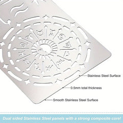 4pcs Mixed Constellations Metal Stencils Glyphs Viking Compass Designs